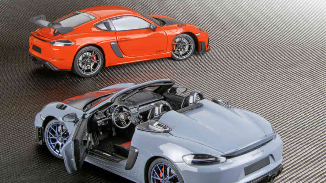 ‘24 Porsche 718 Cayman GT4 RS und RS Spyder von Minichamps in 1:18 – Schöne Bescherung