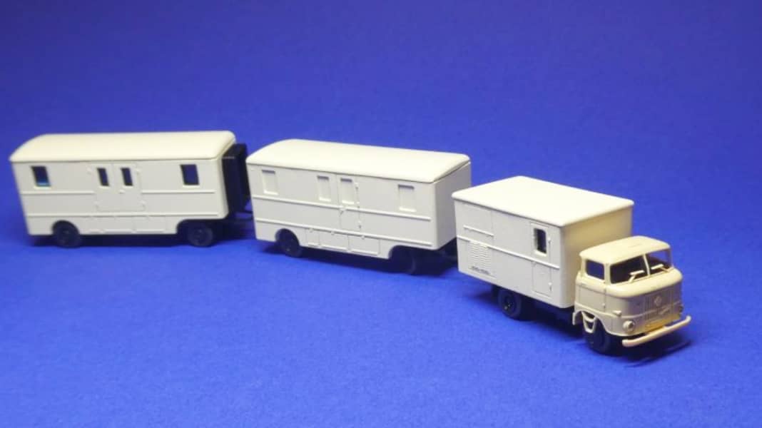 Beeindruckender Röntgenzug der DDR als H0-Modell von TT-Koch