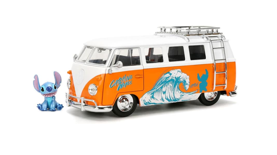 Bei Jada Toys fährt Disneys Kinoheld Stitch den 1:24 Bulli von VW
