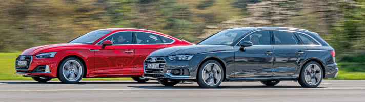 Dank niedrigerem Dach und Fließheck hat der A5 Sportback eine deutlich bessere Aerodynamik als der A4 Avant