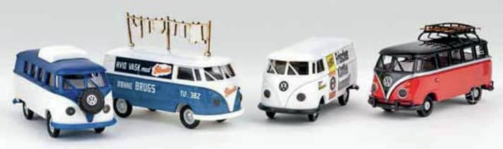 Erfolgsmodelle: Volkswagen T1 von Brekina mit über 2300 Versionen und Opel Manta Mattig von MCG als 1:18er aus Die Cast