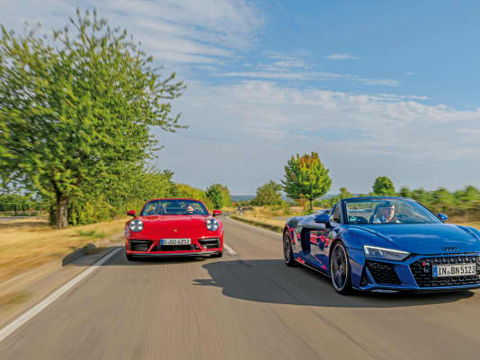 Audi R8 Spyder vs. Porsche 911 Cabrio - Der Himmel auf Erden