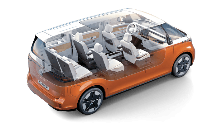 Bis zu sieben Sitzplätze sind möglich, zu sechst reist es sich aber mondäner. Schon jetzt ist klar: In Kanada und in den USA wird man den neuen Buzz lieben!