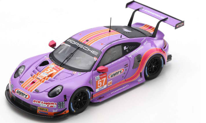 In der Kategorie B, 1:87 Pkw aktuell fuhr der spektakuläre Porsche 911 RSR als Resine-Modell von Spark in diesem Jahr ganz oben auf das Treppchen ]Foto: Werk