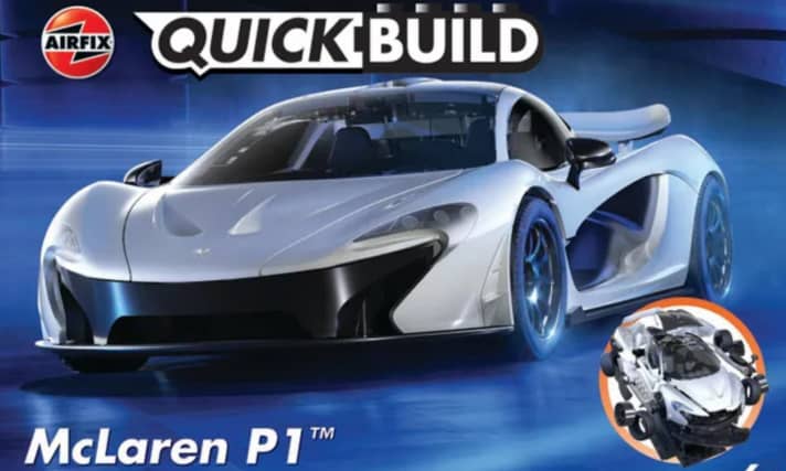 Thema Nummer drei für den Ausbau der Quickbuild-Serie sind zwei Supersportwagen der britischen High-Performance-Marke McLaren aus Woking in der Grafschaft Surrey –hier der P1  im Bild]Foto: Werk