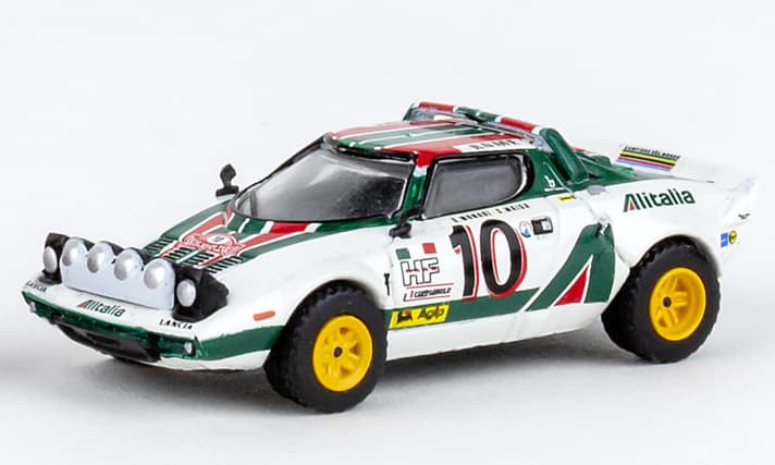 Neben dem Fiat 131 von Walter Röhrl bringt Brekina in seiner Rallye-Serie für die Baugröße 1:87 auch den Lancia Stratos. Das Bild zeigt ein Vorserienmuster des Modells.]Foto: Werk