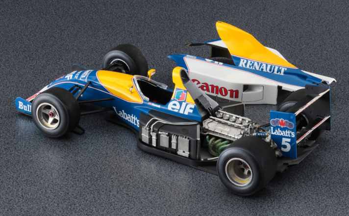Hasegawa veröffentlicht in Japan erste Bilder von einem 1:24-Kit des Williams-Renault FW14 aus der Formel-1-Saison. Die Überraschung dabei: Die Neuheit kommt mit Die-Cast-Teilen zu den Bastlern ] Foto: Werk