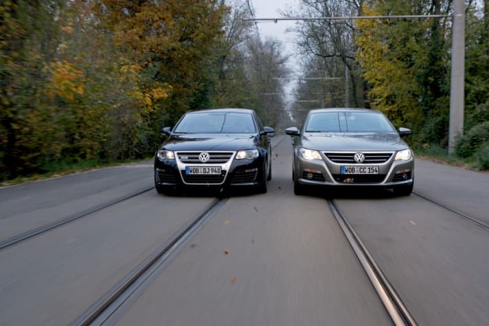   Vergleich: Passat CC 3.6 gegen Passat R36