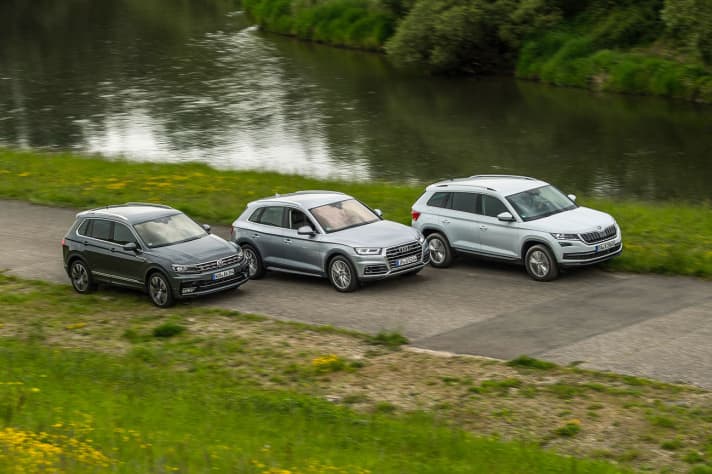   Vergleichstest: Audi Q5 vs. Skoda Kodiaq vs. VW Tiguan