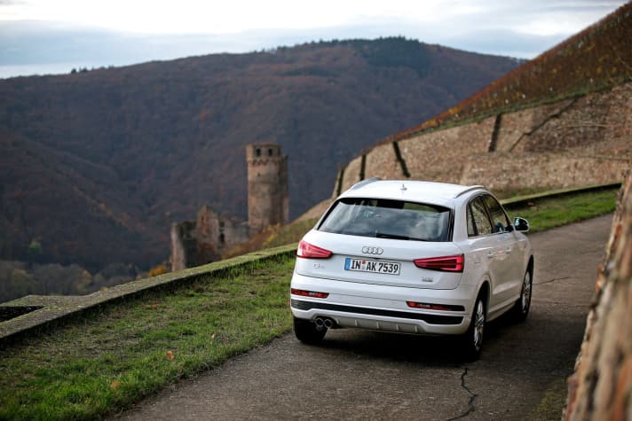   Mit einer Länge von 4,38 Metern ist der Q3 noch kompakt, dazu kommt ein gutes Interieur-Raumangebot