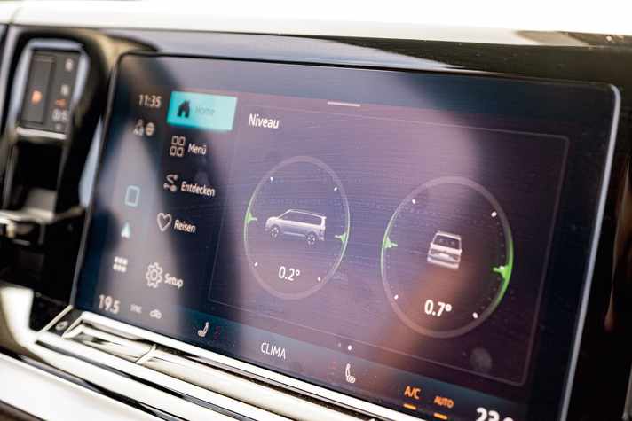 Die Niveauanzeige sorgt meist für eine optimale Ausrichtung