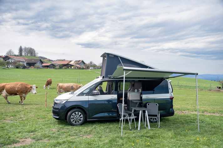 Nach nur zehn Minuten: Das Camp ist fertig