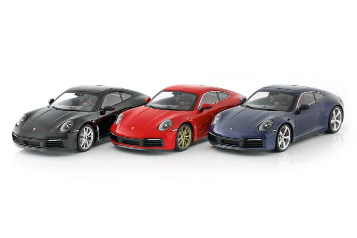 Mit drei gediegenen Sonderfarben, noch dazu streng limitiert, bereichert Minichamps auch die 911er-Palette von CK-Modelcars in 1:18