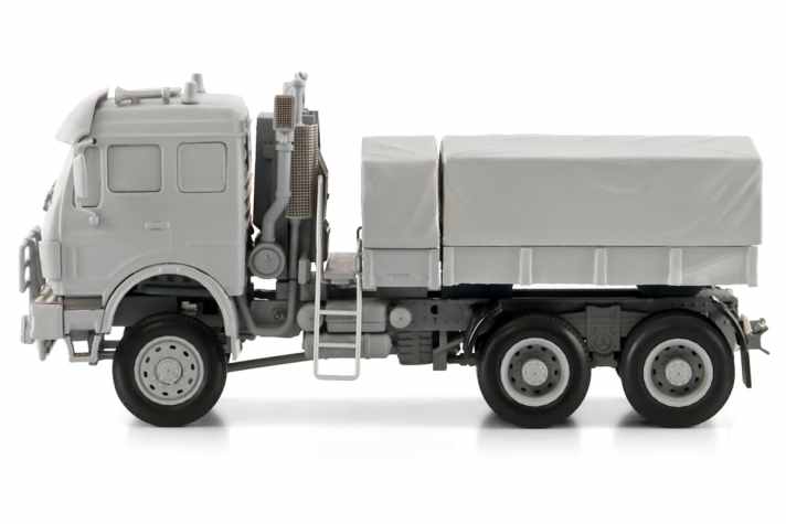 WSI-Models veröffentlichte erste Fotos eines spektakulären Schwerlast-Mercedes der Achtziger. Die Experten wollen den Mercedes-Benz NG 3850 6x6 in der Schwerlastbaugröße 1:50 entwickeln. Foto:  WSI
