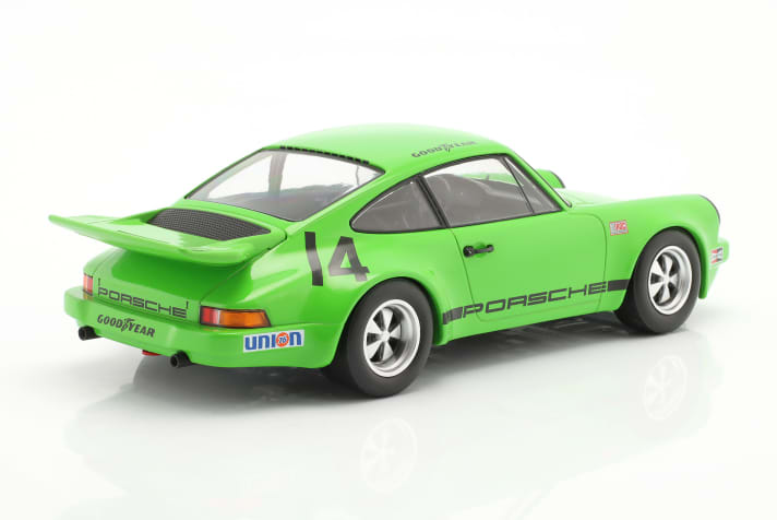 Der Porsche 911 wird 2023 runde 60 Jahre jung. Und Modelle zum Porsche 911 ziehen sich wie ein roter Faden durch unsere Messeausgabe. Hier der 911 RSR IROC, den Werk83 im Maßstab 1:18 bringen wird.]Foto:Werk