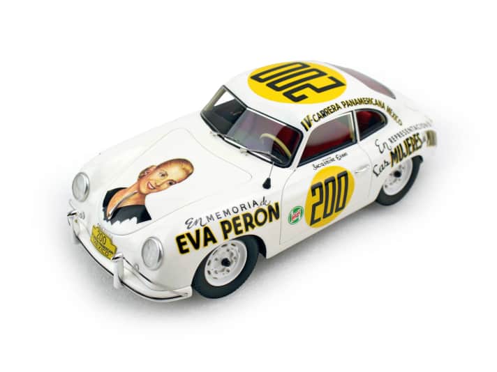 Beim Thema Carrera Panamericana ist dieses Auto gesetzt: Deshalb baut auch BBR in 1:18 den Porsche 356A “Eva Perón” mit der Startnummer 200. ] Foto: BBR