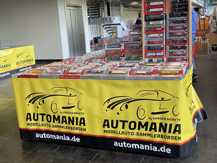 Die Automania garantiert ihren Besuchern ein reichhaltiges Angebot an Modellautos, das über die reine Neuware selbstverständlich weit hinausreicht – auch in Neckarsulm]