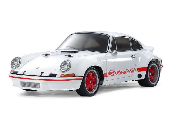 Tamiya bietet seinen neuen Porsche Carrera RSR 2.8 auch in einer bereits vorlackierten Version an. Und die kann sich auf jeden Fall sehen lassen, wie es unser Bild unterstreicht. ] Foto: Werk