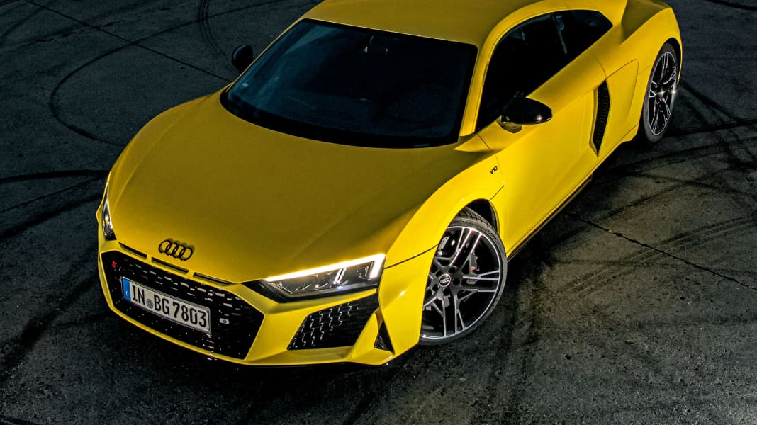 Audi R8 V10 Coupé RWD: Gelbdruckmaschine