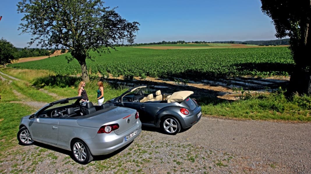 Vergleich: New Beetle Cabrio 1.8T gegen Eos 1.4 TSI - Sun-Gesellschaft