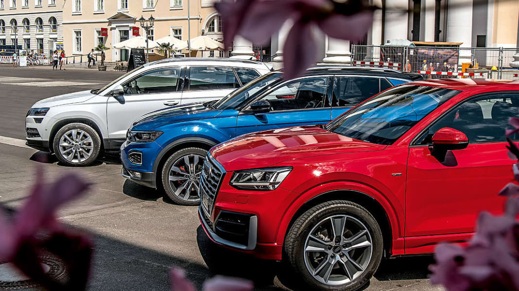 Vergleichstest: VW T-Roc vs. Audi Q2 vs. Skoda Karoq - Dreier-Beziehung