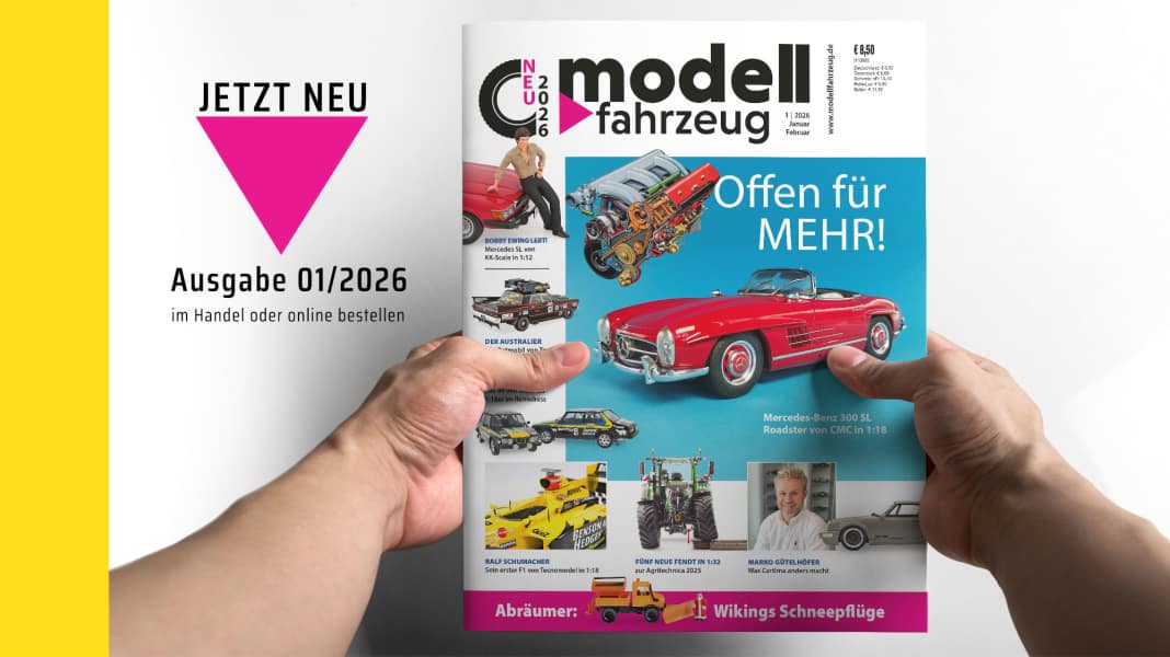 Heft 1/2026 von MODELL FAHRZEUG zeigt Siegertypen und Geheimnisse für 2026