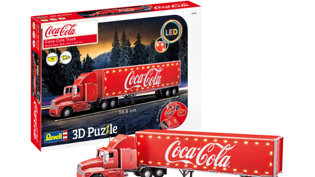 Puzzlen Sie sich ihren Coca-Cola-Truck zum Weihnachtsfest