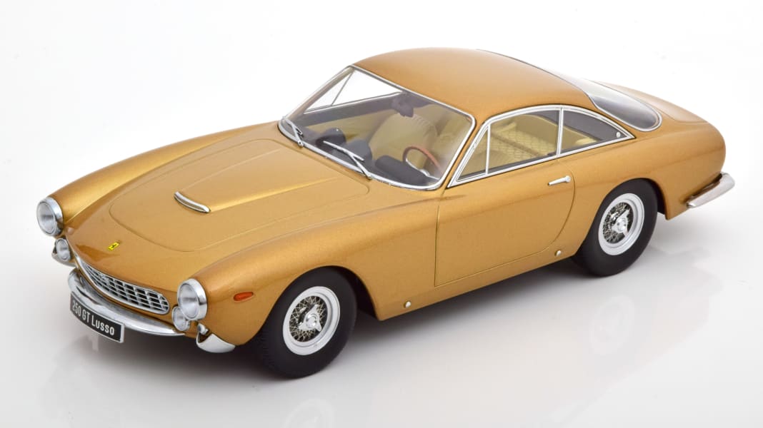 Bei KK-Scale wird der Ferrari 250 GT Lusso jetzt in 1:18 zu einem echten Goldstück