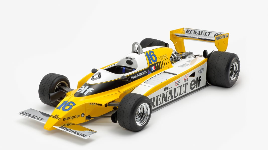 Turbo-Power: 1980 Renault RE20 F1 von Tamiya in 1:12
