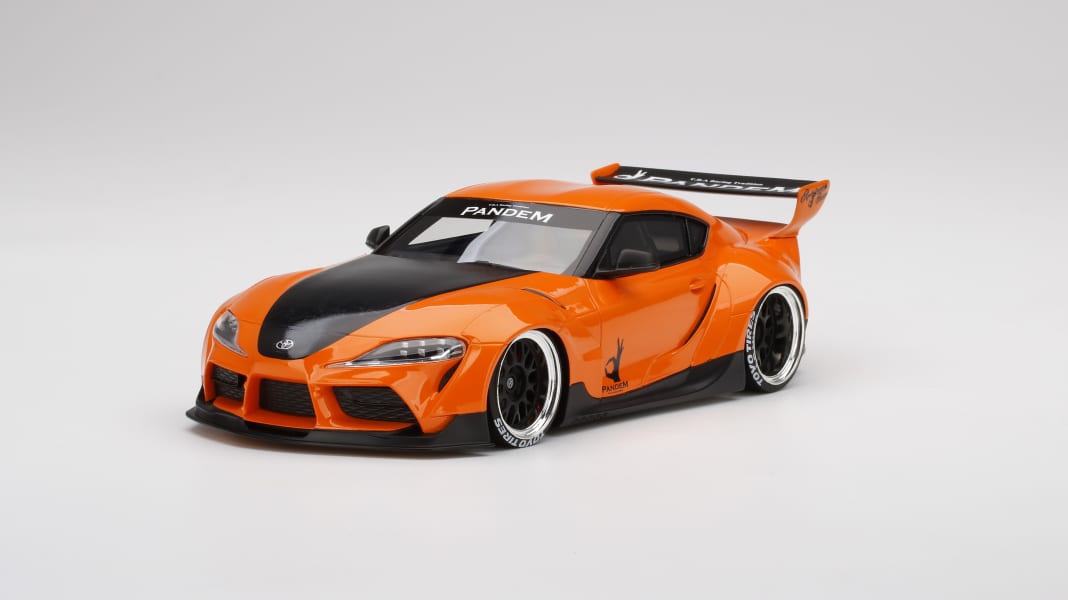 Fuhrwerk Orange: Der neue Pandem-Supra von Top Speed in 1:18
