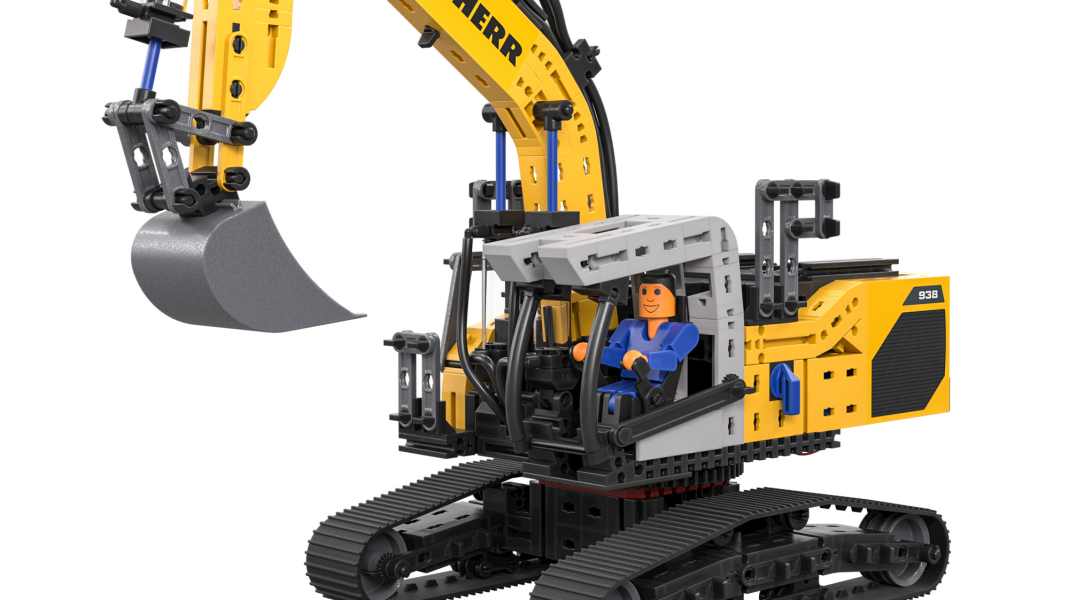 Baumaschine als Kit – Fischertechnik baut Liebherr R 938 in 1:20
