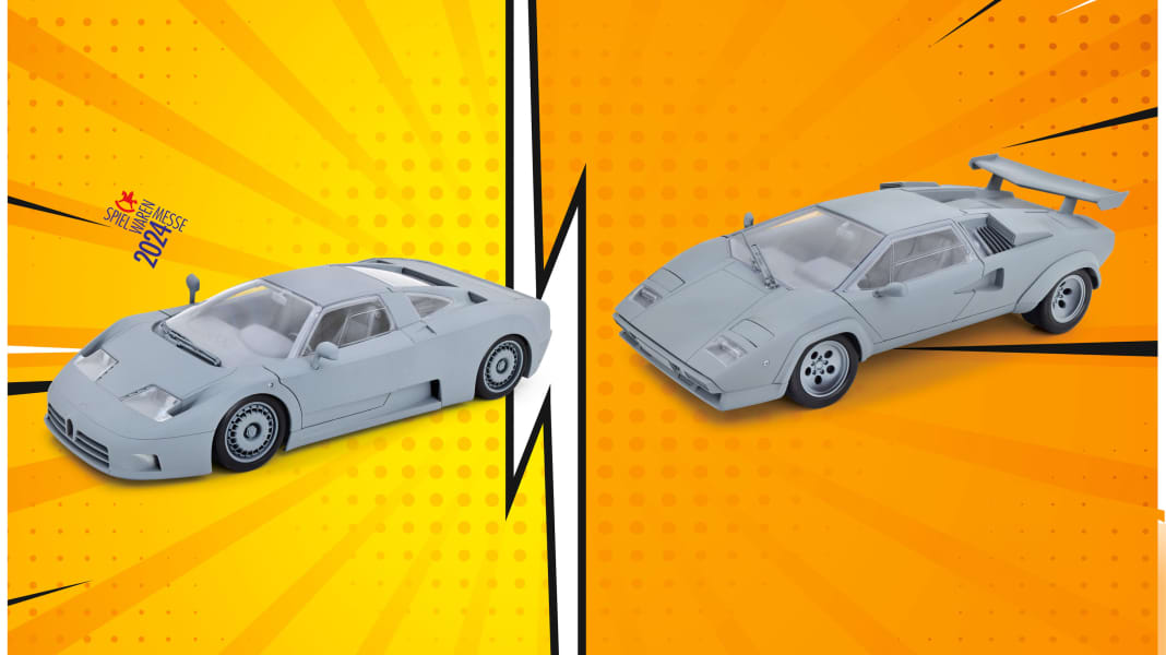 Superhelden XXL: Bugatti EB 110 und Lambo Countach 5000 S von KK-Scale in 1:12