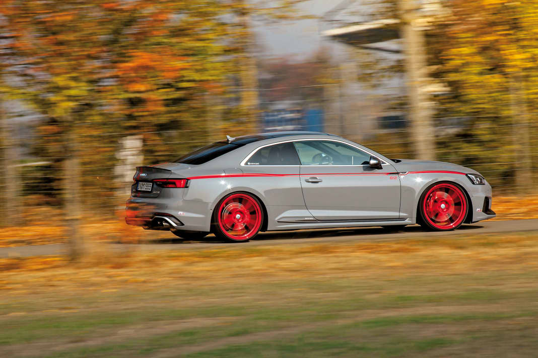 In Längs- und Querbeschleunigung bewegt sich der RS5 ohnehin schon in der Oberliga, mit MTM-Zutaten legt er kräftig nach