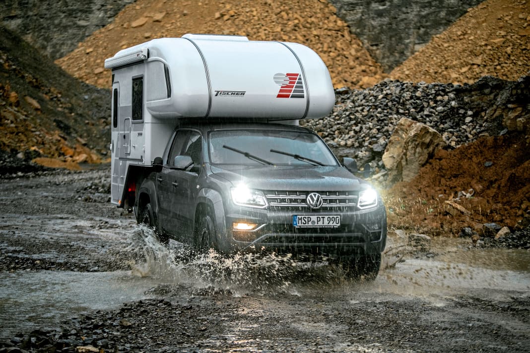 Der Amarok hat beachtliche Offroad-Talente – auch mit gesattelter Kabine