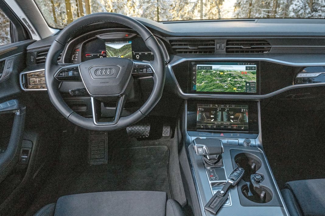 Einsteigen und wohlfühlen – der A6 glänzt innen mit feinster Materialgüte und Verarbeitung sowie guter Ergonomie