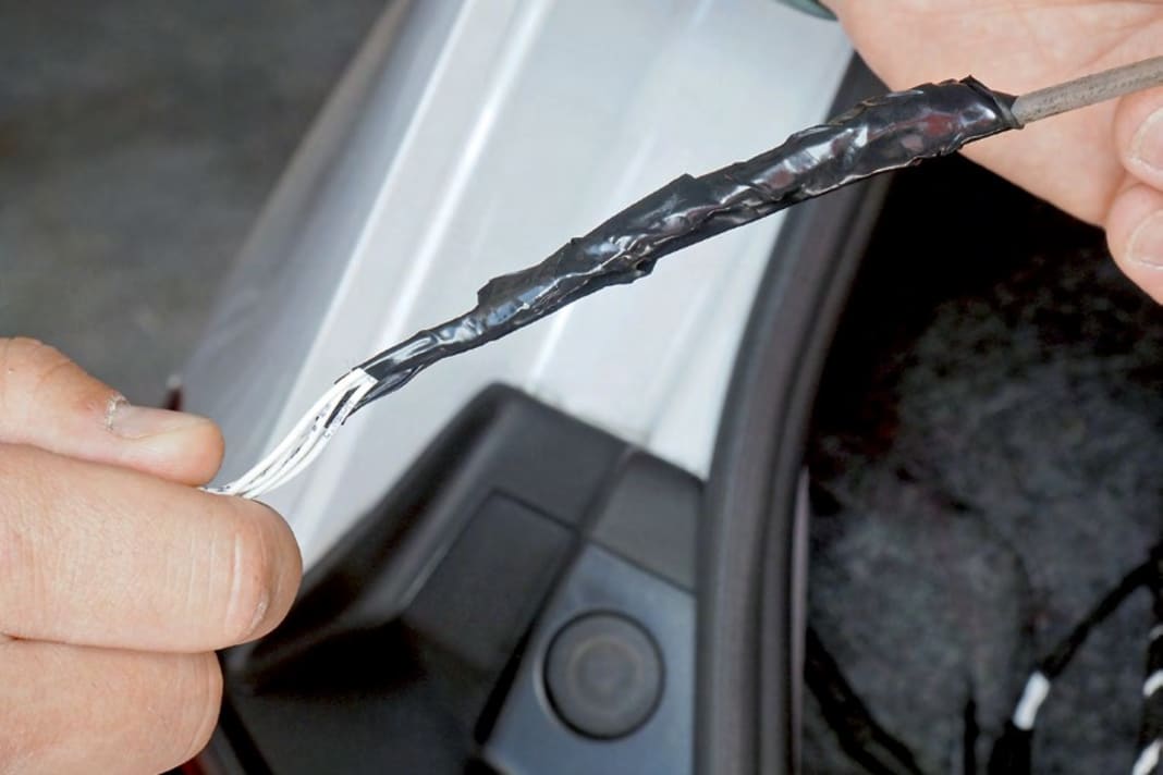 27 … und an Nylon-Zugsonde anhängen