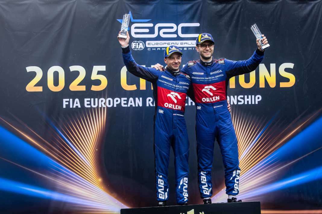 Europäische Titel für Škoda Crew Mikołaj Marczyk und Szymon Gospodarczyk bei der FIA Rallye-Europameisterschaft (ERC) 2025