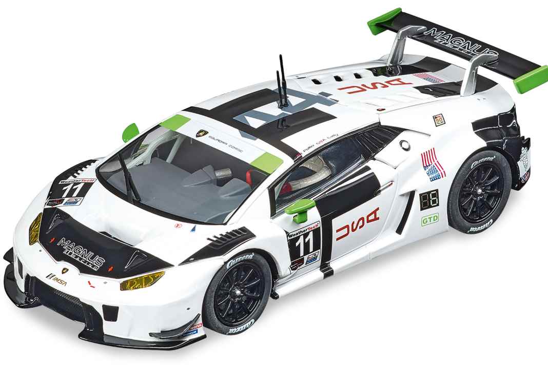 Bei der Auswahl an Evolution-Modellen für die Aktion von Müller und Carrera ist der Lambo Huracán in 1:32 mit dabei