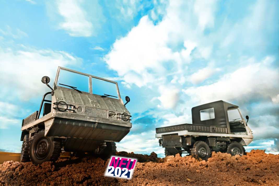 Klein, aber alles überwindend: Der Steyr-Puch Haflinger zeigt seine Talente bald auch dank Schuco in der Baugröße 1:18
