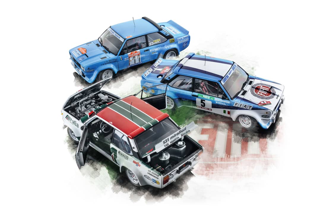 Fiat 131 in Topform: unterschiedlich breite Felgen, Renn-Cockpit, Beifahrer-Leselampe, verkabelter Power- Vierzylinder