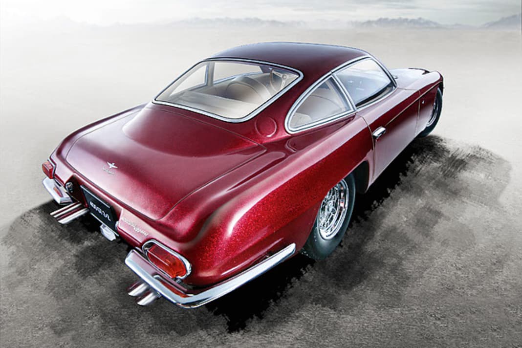 Der Lamborghini 400 GT von KK Scale in 1:18 überzeugt mit  guten Proportionen, sauberer Lackierung  und Verarbeitung