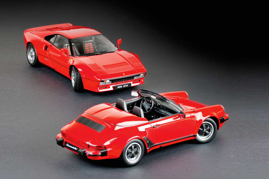 Beim 288 GTO springt das Pferd richtig, beim Porsche Speedster von KK Scale stimmen die Proportionen