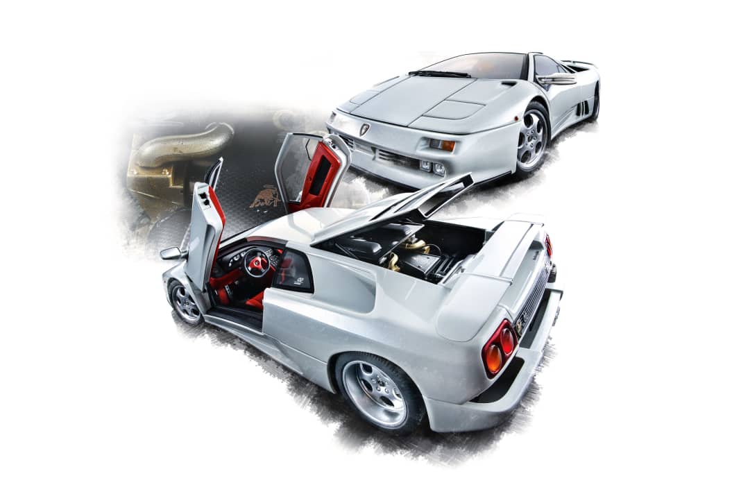 Als Vorbild für seinen exzellenten 1:18er hat sich Autoart den Lamborghini Diablo SE 30 Jota in Ballonseideweiß herausgepickt