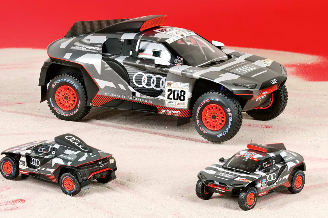 Die „Mondlandung“, so der Audi- Sprech zum RS Q e-tron, ist Spark Model auch in 1:43 und 1:18 geglückt