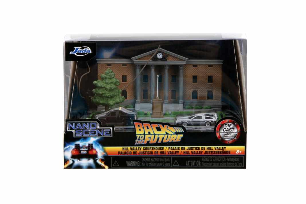 Hollywoodreif sind bei Jada Toys auch immer die Verpackungen. Da macht das Diorama aus "Zurück in die Zukunft" keine Ausnahme. ] Foto: Jada Toys