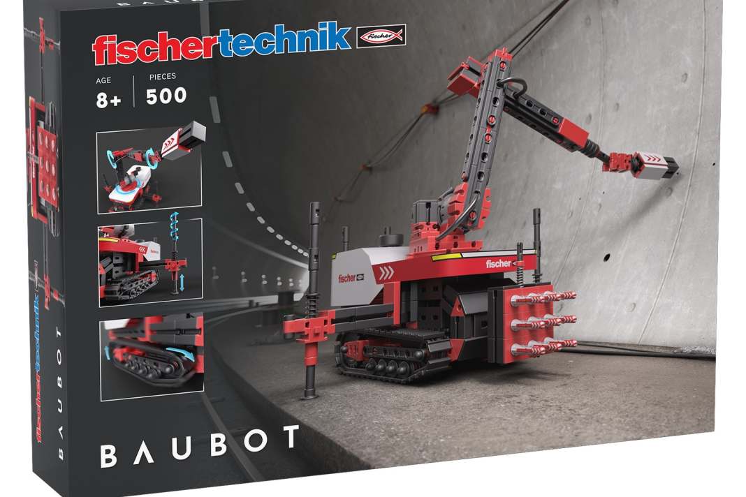 Den Roboter Bau Bot von Fischer Technik können die Fans jetzt auch als Bausatz zusammenfügen  ] Foto: Werk