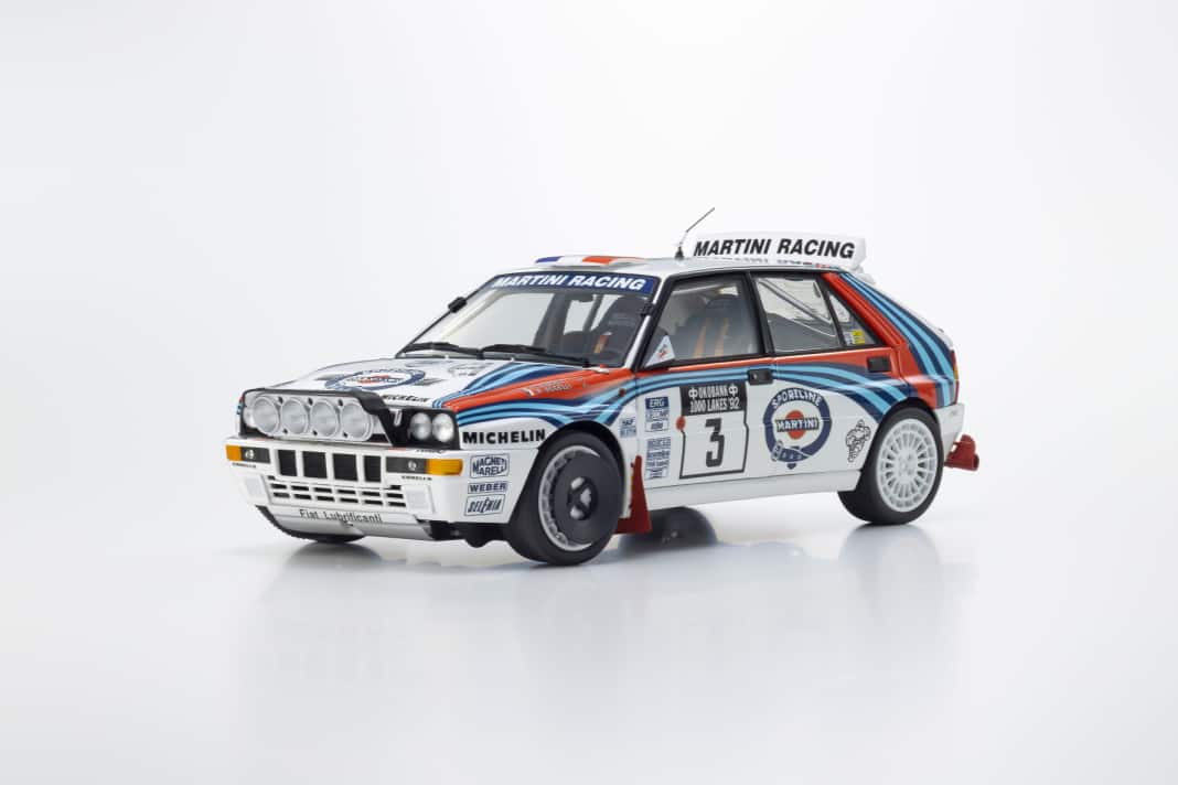 Ebenfalls auf der Agenda der Japaner steht jener Delta, der mit der Startnummer 3, der 1992 die Rallye der 1000 Seen gewinnen konnte. ] Foto: Kyosho