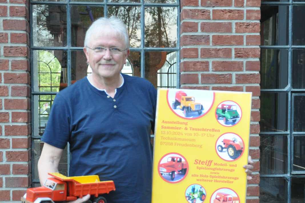 Für Ernst Bender ist das Thema Automodelle von Steiff eine echte Herzensangelegenheit. Und sein Engagement führt jetzt zu einem weiteren Treffen. ] Foto: Werk