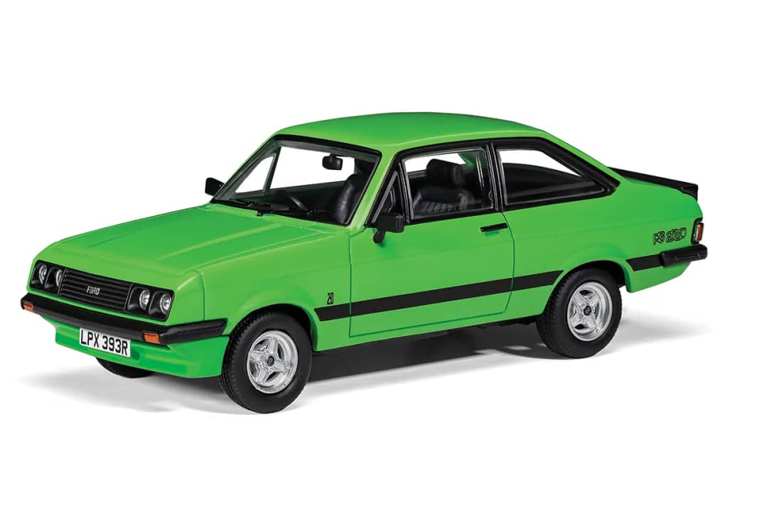 In Signalgrün bringt Corgi den Ford Escort Mk II aus dem Baujahr 1976 als RS 2000 in 1:43
