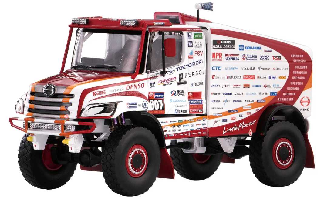 Das ultrafeine Modell lässt sich Hino selbst von einem Zulieferer bauen, den der Lkw-Hersteller nicht benennt. Die Dekoration der Miniatur fällt überzeugend aus. ] Foto: Hino